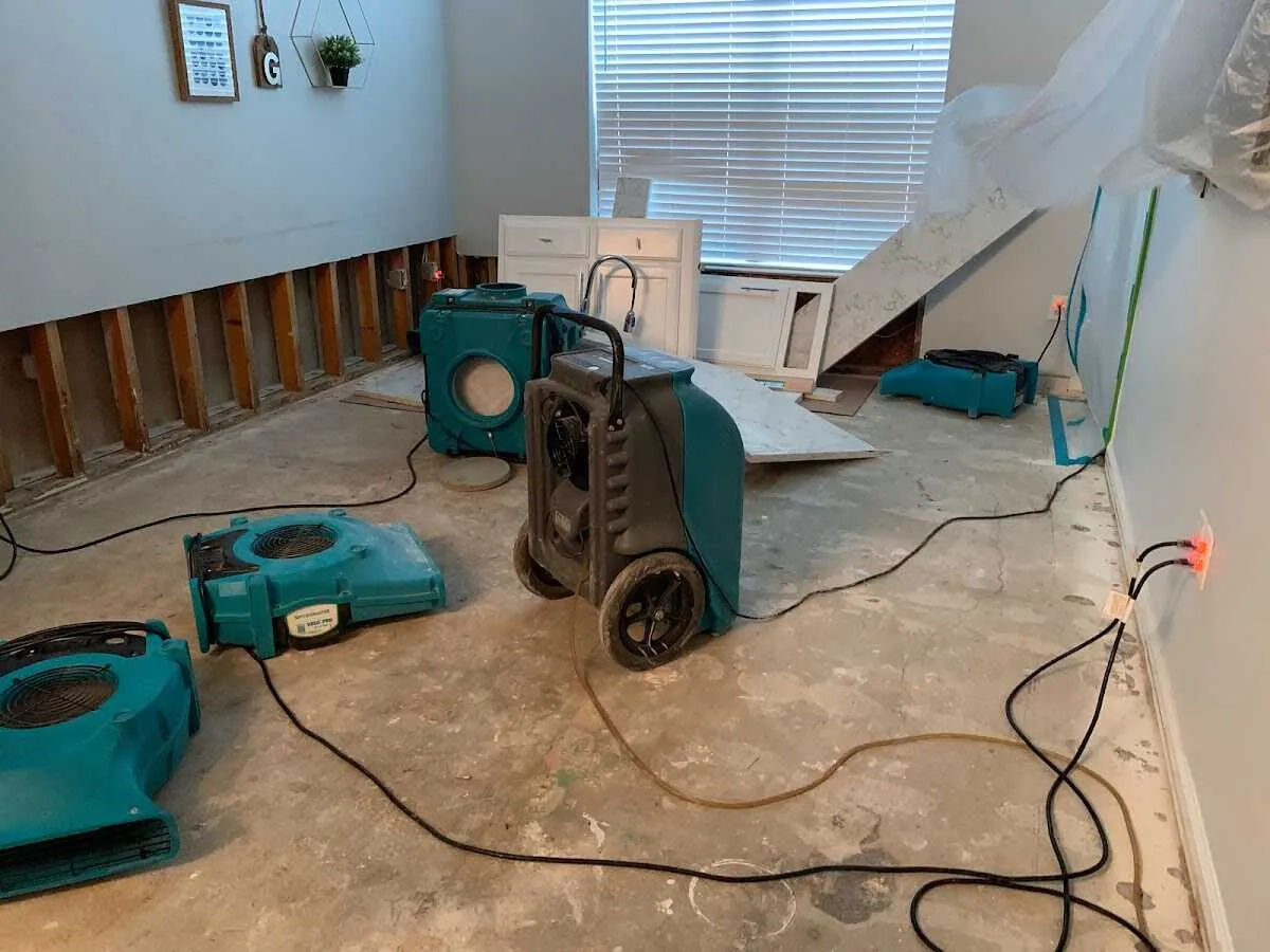 Dehumidifier in flood-cut room for Water Extraction & Removal in Pulaski